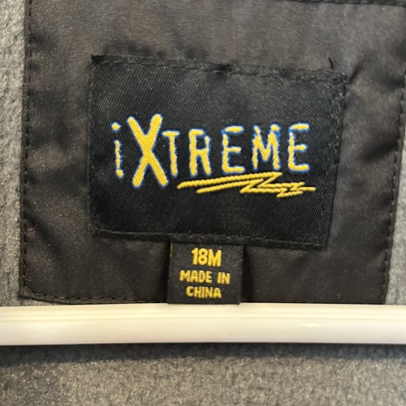 Boys 18 months polyester hooded winter jacket. Blue grey and black color. - Picture 9 of 11